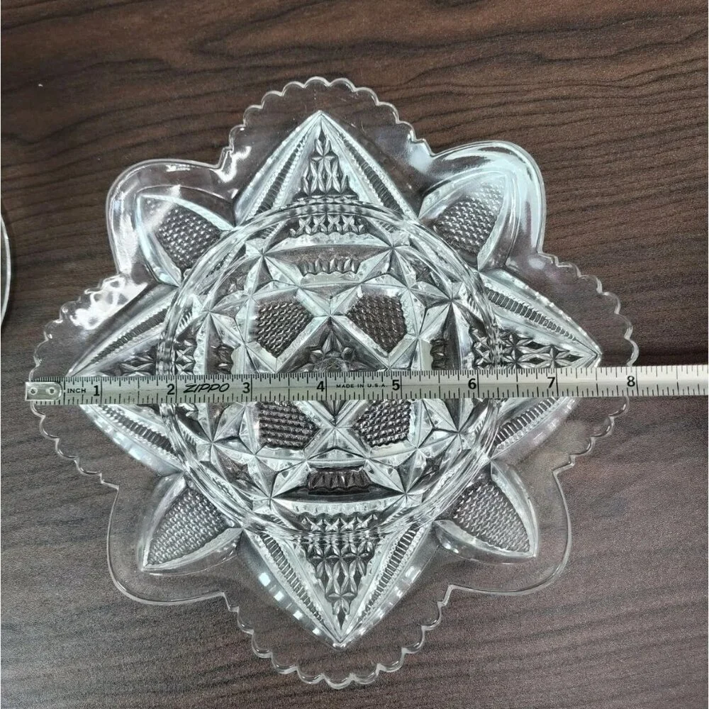 EAPG U. S Glass Co Pennsylvania Clear Glass Butter Dish with Cover No. 15048
